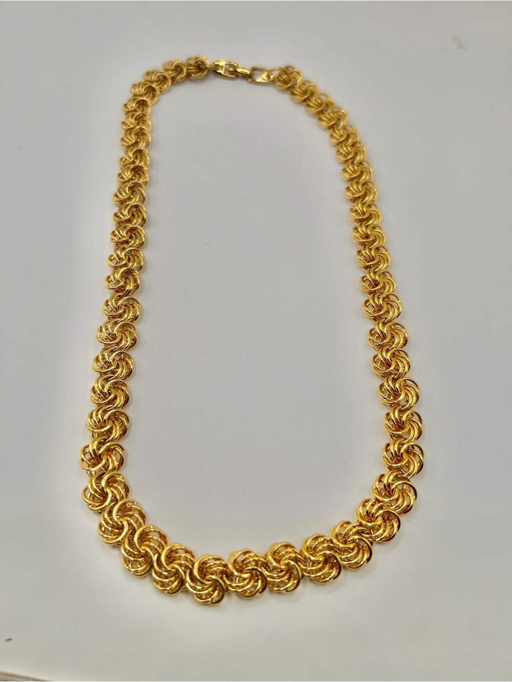 Vintage 1980’s Napier Gold-Plated Chain Necklace Pat Pend 4774743 - Picture 10 of 12